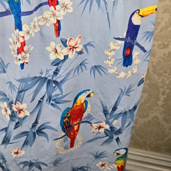 Hilo Hattie the Hawaiian Original Size 10 Blue Dress Florals Birds Sleeveless - Picture 10 of 14